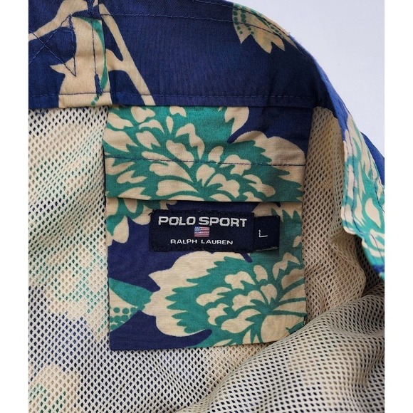 Polo Sport Ralph Lauren Floral Mesh Lined Swim Trunks Shorts Size Large - Picture 4 of 8